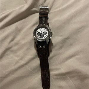 Fossil Brown Leather Strap Watch